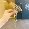 Nuevo Pinza de Presión con Borla Pinza para el Pelo de Hada en la Parte Trasera de la Cabeza Pinza con Colgante de Mariposa Francesa Pinza de Tiburón de Hada Estilo Coreano Accesorios para el Cabello