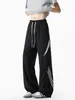 Pantalones deportivos de secado rápido a rayas estilo americano transfronterizos para hombre, pantalones deportivos rectos holgados de verano, pantalones casuales de pierna ancha de moda para niños