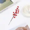 Suministros del Fabricante al por Mayor Flores de Cubo de la Fortuna, Frutas de la Fortuna Simuladas, Frutos de Acebo, Frutas Rojas Grandes, Flores Artificiales, Flores de Exhibición para Sala de Estar de Año Nuevo