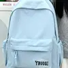 Mochila Ins de Color Sólido con Diseño de Letras, Simple, Versátil, Estilo Japonés, para Mujeres, Adecuada para Estudiantes de Secundaria, Preparatoria y Universidad