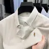 Diretamente do Fabricante, Camisa Polo Masculina 100% Algodão Puro com Listras Finas e Bordado Exquisite, Camisa Casual de Verão, Disponível para Dropshipping