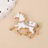 Nuevo Broche de Año Nuevo Diseño de Goteo de Aceite Transfronterizo Año del Caballo, Accesorio de Lujo de Alta Gama, Joyería de Aleación para Trajes