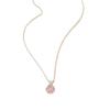 Colar de Zircônia Flor Rosa Quente Amazon Moda Feminina Doce Pingente Gota d'Água Diamante Rosa Colar Presente