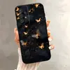 Adequado para capa de celular Samsung S25Ultra A16 capa protetora S24 borboleta dourada TPU macio S26PLUS alto valor estético