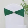 Funda para silla sin nudos, termoadhesiva, con lazo de flores y pedrería, con banda elástica y pedrería, ideal para bodas, eventos y comercio exterior.