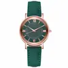 Reloj de Mujer para Dama Esfera con Pedrería Correa de Cuero Pulsera Casual Reloj Moda Casual Correa de Cuero Relojes de Cuarzo Regalos