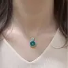 Pingente Autêntico de Jadeíta Grau A com Fivela da Paz, Pingente de Colar de Estilo de Ponta Exquisito e Versátil para Homens e Mulheres