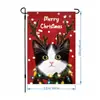 Bandeira de Jardim de Natal 2026 Transfronteiriça Decoração Externa para Quintal Papai Noel Amazon Bandeira Dupla Face de Linho Personalizada
