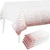 Comercio Exterior Transfronterizo Bandeja de Papel Color Oro Rosa Juego de Vasos de Papel Bronceado Fiesta de Cumpleaños Suministros para Decoración de Fiesta Oro Rosa