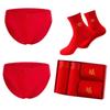 Caja de regalo ropa interior para hombre bóxer de algodón puro rojo año de nacimiento boda carácter fu Medias rojas traje regalo mayoreo