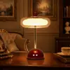 Lámpara de Mesa Ovni Lavable Estilo Francés Pastoral con Control Táctil, Luz de Noche de Vidrio de Tres Colores Cambiantes, Lámpara de Ambiente para Mesita de Noche de Dormitorio