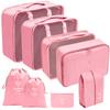 Set de Bolsas de Almacenamiento para Viaje, Set de 11 Piezas para Viajes de Negocios, Bolsas de Almacenamiento con Cordón para Ropa, Bolsas de Almacenamiento Plegables de Malla para Maquillaje y Artículos de Tocador