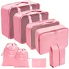 Set organizador de viaje premium, incluye 11 piezas: bolsas para guardar ropa, bolsas con cordón, bolsas para cosméticos y artículos de tocador, y bolsas de malla plegables para almacenamiento