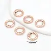 Cor Dourada Real 18K Preserva Cor Banhado a Ouro Redondo Fecho de Mola Argola de Conexão de Ponta de Chaveiro Acessórios para Joias DIY B64