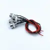 Luz Indicadora de Furo 12mm LED Difuso/Spot Alta Luminosidade Luz de Sinalização 3V 6V 12V 24V 220V com Fio 20CM