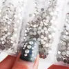 Paquete de 6 Diamantes de Grado Comercial Nacional 1440 Piezas Fondo Plano Rhinestones de Vidrio Ss3-Ss10 para Decoración DIY de Teléfono y Accesorios para Uñas