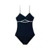 Traje de baño de una pieza sin espalda sexy estilo Ins coreano, color sólido, bloques de color, retro, para busto pequeño, de cintura alta, sin espalda, bikini para mujer