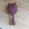 Peine de Sándalo Dorado Peine Masajeador Peine de Gato Lindo de Dibujos Animados Creativo Peine para el Cabello Largo del Hogar Exquisito Peine de Dientes Gruesos para el Cuidado del Cabello