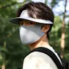 Mascarilla de Protección Solar para Hombres, Balaclava Facial de Protección UV Completa para Verano, Balaclava Facial con Visera de Seda de Hielo, Máscara Parasol Todo en Uno
