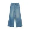 M FIVE Otoño 2026 2 de Septiembre Trece Líneas Producto Nuevo Jeans Rectos Lavados Azul Claro de Largo Completo P5823-1