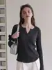 Cardigã de malha com estampa de gatinho suave estilo coreano para o início do outono, camisa fina para ar condicionado para o início do outono