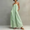 Vestido camisola de corte holgado, estilo vacacional, color liso para mujer, nueva colección de otoño, elegante vestido largo