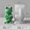 Molde de Vela Aromática Sapo Estéreo Transfronteiriço DIY Animal Sapo Gesso Aromaterapia Resina Modelo Ornamento Ferramenta de Lixar