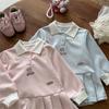 Vestido Dulce para Niña Pequeña Otoño Nueva Moda Vestido de Princesa para Bebé Estilo Academia Vestido Polo Infantil para Otoño