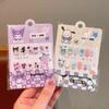 Manicura Nueva Kuromi para Niños Parche de Uñas para Niñas Pegamento Dulce de Gel Removible Usable Set de Tarjetas de Uñas