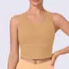 Chaleco Deportivo de Hilo para Mujer, Top de Yoga Racerback de Secado Rápido con Almohadillas en el Pecho Integradas, Camiseta sin Mangas para Fitness