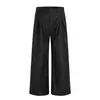 Pantalones de Traje Anchos con Pliegues Tridimensionales Estilo Old Money para Hombre, Corte Holgado, Anti-Arrugas, Pantalones Largos Casuales, Pantalones Rectos Relajados con Caída