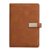 Caderno de Reunião de Escritório em Couro PU com Fecho, Logo Personalizável, Estilo Fecho
