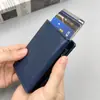 Portatarjetas antirrobo transfronterizo con patrón de fibra de carbono RFID, tarjetero anti-desmagnetización, el portatarjetas emergente de aluminio más vendido de Amazon, en stock