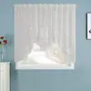 Cortinas Curtas de Renda Estilo Americano, Meias Cortinas, Cortinas Divisórias, Cortinas de Porta, Cortinas de Café, Telas Decorativas de Janela para Sala de Estar Doméstica, Vintage