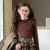 Conjunto de Otoño Temprano para Niñas 2025 Nuevo Moderno Vestido de Otoño Infantil Falda de Pastel a Cuadros Conjunto de Dos Piezas