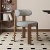 Cadeira de Jantar para Uso Doméstico, Cadeira de Ferro Forjado para Apartamentos Pequenos, Cadeira de Jantar Estilo Italiano Moderno com Encosto, Banco de Jantar Macio de Luxo Leve