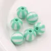 Cuentas Divertidas de Doble Color para Niños 12mm/16mm Cuentas Rayadas de Sandía Acrílicas Cuentas para Joyería de Oreja Hecha a Mano DIY Cadena de Teléfono Móvil