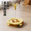 Juguete para gatos, bandeja de juego interactiva para autoentretenimiento, juguete para provocar gatos con plumas y cascabeles, palo para provocar gatos, juguete educativo para mascotas