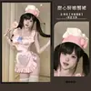 Nova coleção de lingerie Manyu: Avental de cetim doce e inocente com detalhes bordados, dupla face, em estilo Lolita, modelo 9792