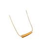 Colgante de berenjena pequeña de acero de titanio caliente transfronterizo con cadena de hueso de serpiente, collar de acero de titanio resistente a la decoloración, cadena de clavícula simple para mujer