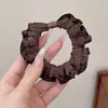 Nova Coleção Coreana de Scrunchies Plissados de Renda com um Toque de Luxo, Acessório de Prendedor de Cabelo Simples e Moderno com um Toque de Elegância