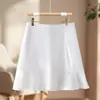Saia Curta Cauda de Peixe para Mulheres, Verão Fina 2026 Novo Estilo, Cintura Alta, Emagrecedora, Moda Saia Ruffle Meia-Saia, Saia Evasê Estilo Conjunto