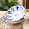 Vajilla de cerámica de estilo japonés plato creativo para salteado para el hogar plato de arroz personalizado plato retro para comida occidental plato para la cena venta al por mayor