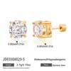 Brincos femininos estilo europeu e americano Wanxing aço inoxidável banhado a ouro 18k zircônia conjunto de brincos de luxo leve de alta qualidade atacado transfronteiriço