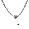 Collar Corazón de Lava de Diseño de Nicho para Hombres y Mujeres 2024 Nueva Cadena de Suéter para Clavícula Trendy para Hombres y Mujeres Accesorios