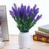 Cross-border europeu estilo lavanda artificial decoração suave falsa planta verde planta verde planta artificial Parede sala de estar casa lavanda roxa