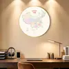 Pintura decorativa circular moderna del mapa del mundo, mapa de China, arte de pared simple para el fondo de la sala de conferencias o la oficina del jefe