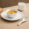 Cuenco de cerámica Dehua con forma de nido de pájaro, cuenco para sopa Tremella, vajilla individual para uso doméstico, cuenco de mesa comercial para hoteles.