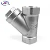 Filtro tipo Y de acero inoxidable 304 rosca interna roscada tubería tubería de agua PVC elemento filtrante prefiltro 6 puntos DN25