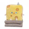 Almohada de Doble Propósito de Galleta de Tostada de Dibujos Animados Manta de Aire Acondicionado Cojín de Sofá Almohada para Siesta de Oficina Almohada Manta